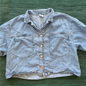 Zara Sky Blue Denim Shirt